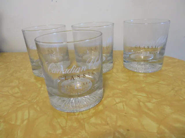 Set Of 4 Canadian Club Classic Aged 12 Years Whiskey Glasses