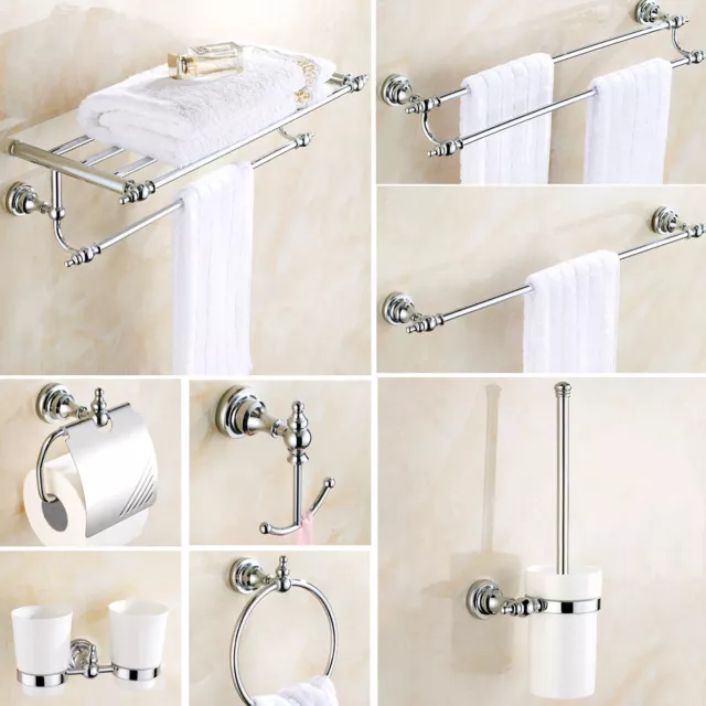 Bathroom Hardware Set Polished Chrome Towel Rack Towel Bar Bathroom Accessories