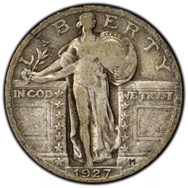 United States 1927 25 Cents Standing Liberty Quarter Silver Coin