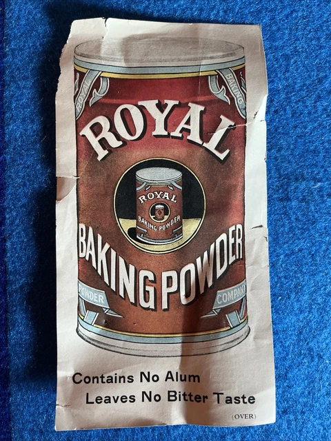 ANTIQUE PAPER LABEL 1922 Royal Baking Powder NO ALUM Africa Andes ...