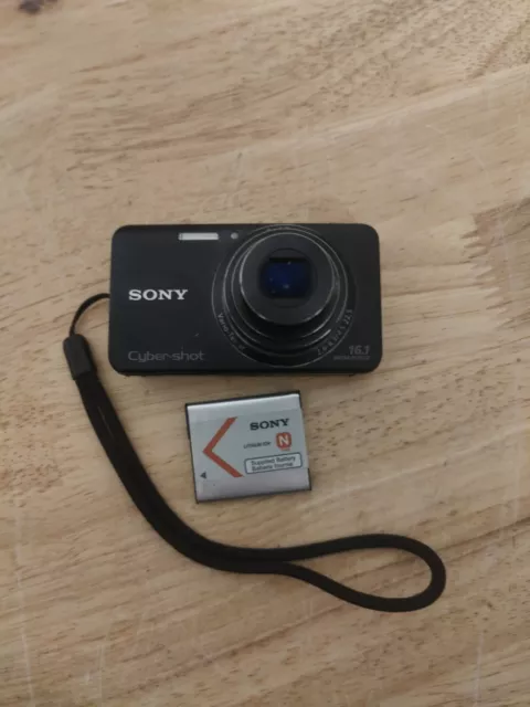 Sony Cybershot DSC-W630 16.1MP 5x Zoom Camera Black Tested
