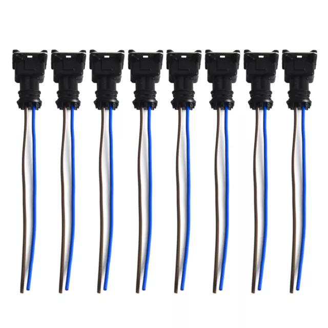 8x Fuel Injector Connectors Wiring Plug EV1-8 RC For Bosch EV1 Fuel Injectors