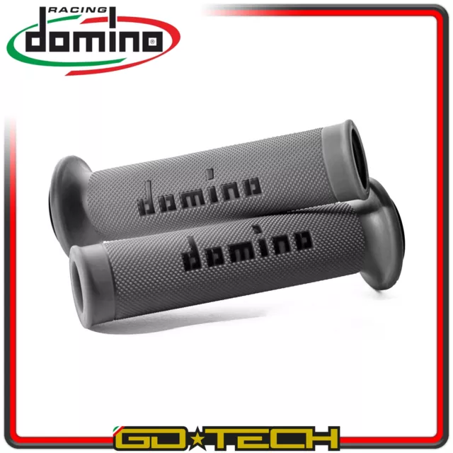 MANOPOLE DOMINO A010 MOTO SCOOTER STRADALI Grigio Nero ON ROAD RACING Forate