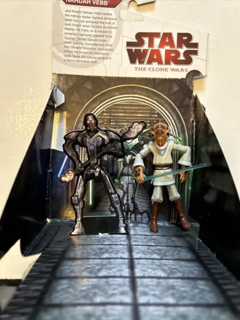 Hasbro Star Wars The Clone Wars Nahdar Vebb 3.75” With Packaging Diorama