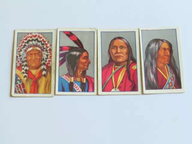 GODFREY PHILLIPS,   RED INDIANS,  X4   (Nos 9, 17, 19, 21, )   1927.