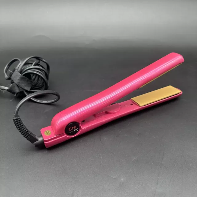 CHI AIR Expert Classic Tourmaline Ceramic Flat Iron 1” CA1080 Pure Pink 