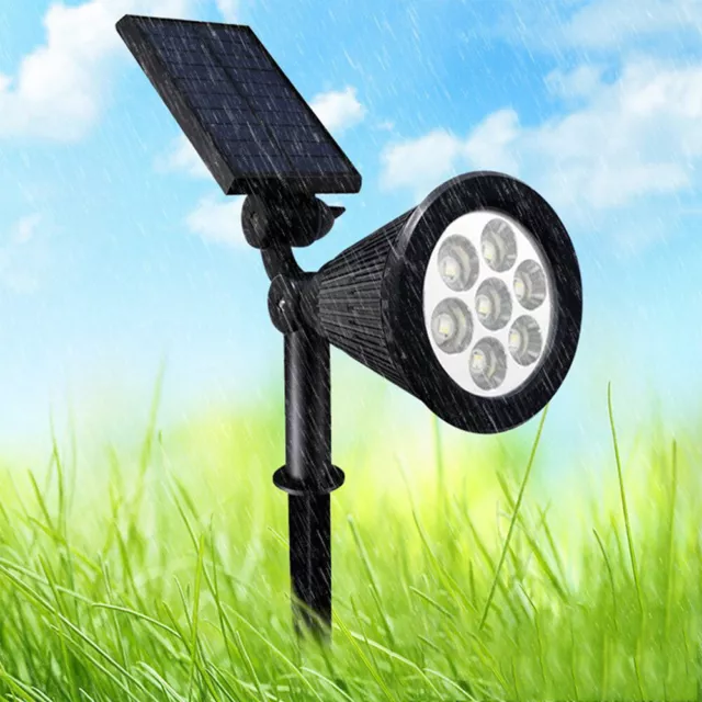 Solar Powered LED Spotlight Waterproof Outdoor Garden Yard Spot Lights UK STOCK