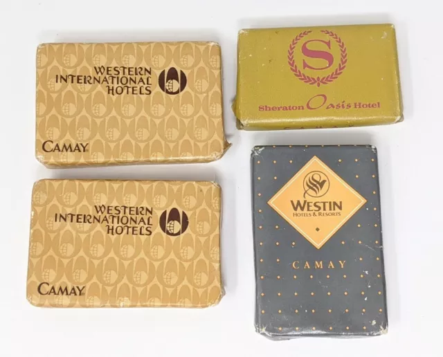 Vintage Hotel Camay Soap Lot (4) Sheraton Oasis, Western International, Westin