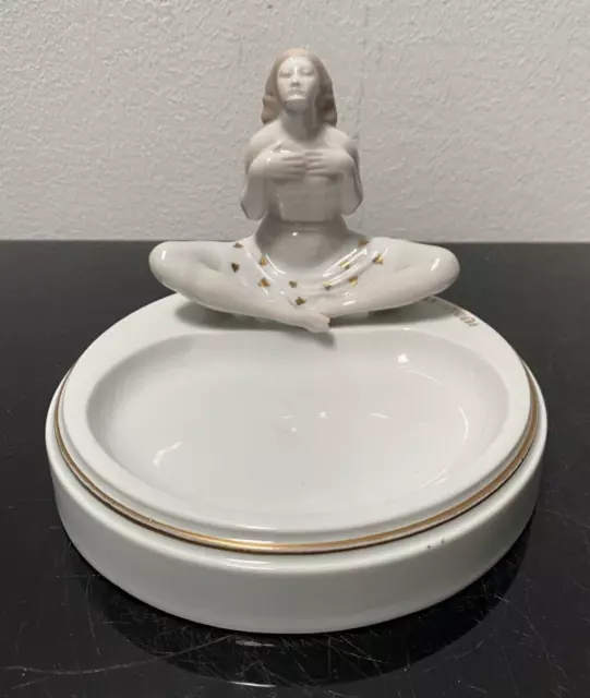 Rosenthal, Schale, Figur, sitzender Frauenakt, Ferdinand Liebermann, Jugendstil