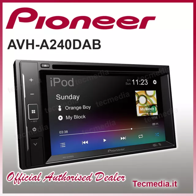 Pioneer AVH-A240DAB -2 din CD/DVD Avec Ecran Tactile à Partir De 6 2 " DAB/DAB+