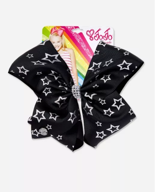 JoJo Siwa Black Star Large Signature Hair Bow Dance Hair Bow Cheerleader Bow