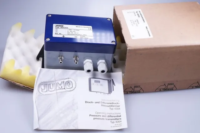 JUMO Druck- und Differenzdruckmessumformer 404304  00489434  -160-0 mbar  19-31V