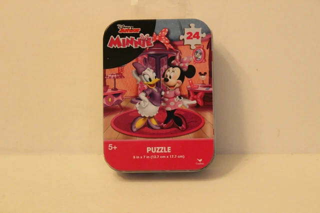 DISNEY JUNIOR MINNIE Mouse and Daisy Duck Jigsaw Puzzle In Tin, 24pcs 5 ...