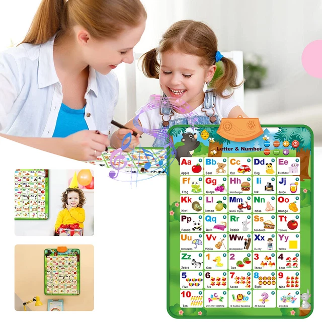 ALPHABET CHART INTERACTIVE Wall Electronic Abc Talking Music Poster ...