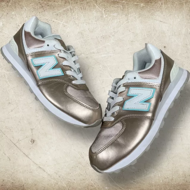 New balance 574 sales rose gold glitter