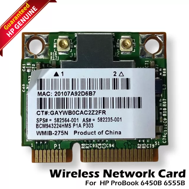 HP ProBook 6550b OEM Intel Wi-Fi Wireless Card BCM943224HMS WMIB-275N BCM4324