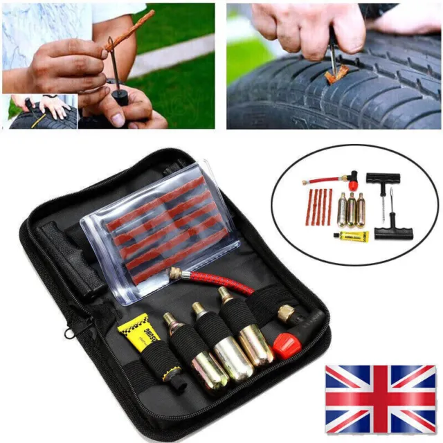 Emergency Car Van Motorcycle Puncture Repair Kit Tyre Plug Tubeless Flat Tire UK