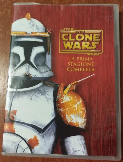 4 DVD Star Wars The Clone Wars Prima Stagione Completa 2014 Piccolo Danno Cover