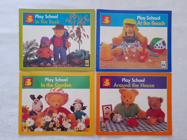 4X PLAY SCHOOL bks ~ IN THE BUSH, AT THE BEACH, IN THE GARDEN, AROUND ...