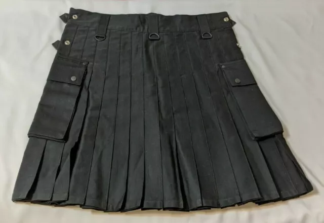 New Cotton Black Fashionable Utility Scottish kilt | Good Gift for Men!