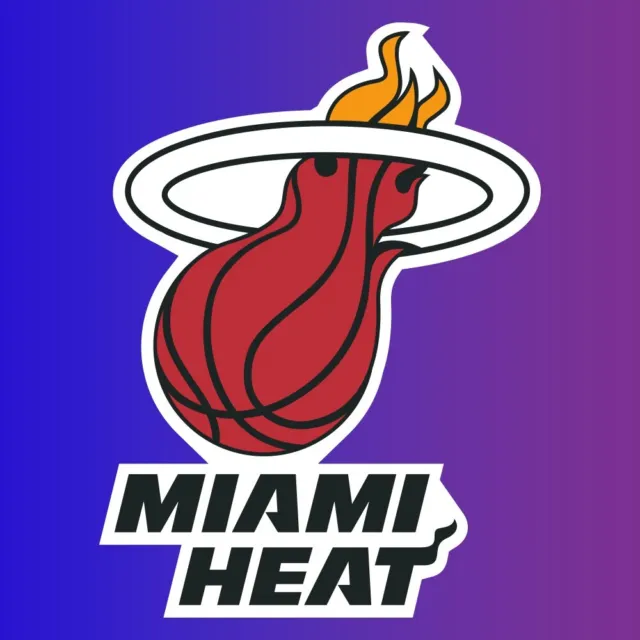 Miami Heat Logo Basketball NBA Vinyl Sticker Decal Car Wall Window Neon  Color