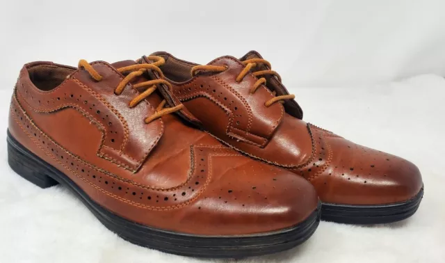 Mens Deer Stags ACE Brown Lace-Up Comfort Oxford Wing tip Dress Shoes Size 7 M