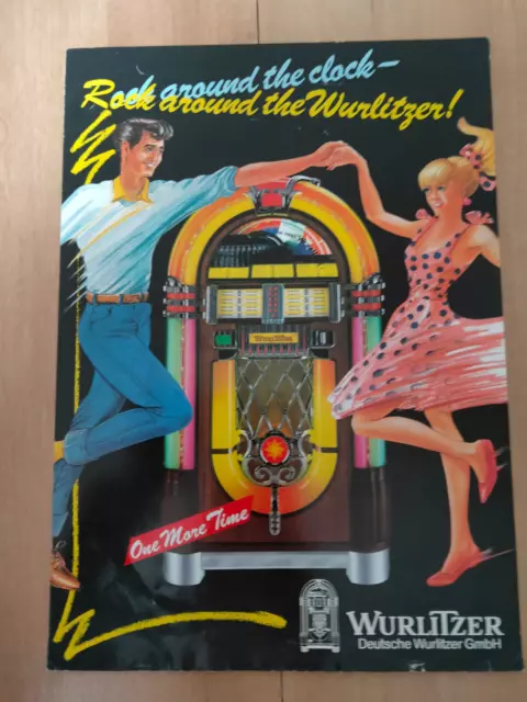 Wurlitzer One More Time OMT Vinyl Jukebox Sales Brochure / Flyer / Pamphlet