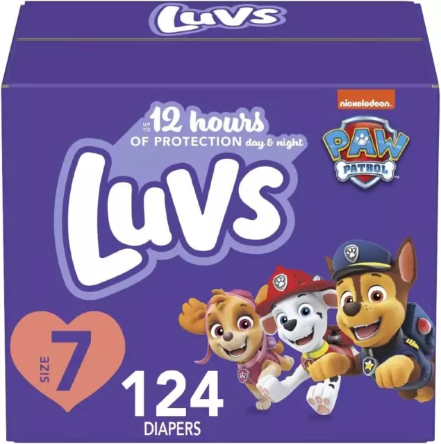 Luvs Pro Level Leak Protection Diapers Size 7 124 Count 124 (Pack of 1)