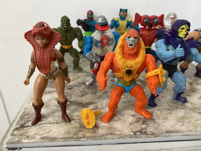 Motu Vintage He Man Mattel Lot 10 Figurines Dentos Skeletor Beast Fisto Moss Man 2