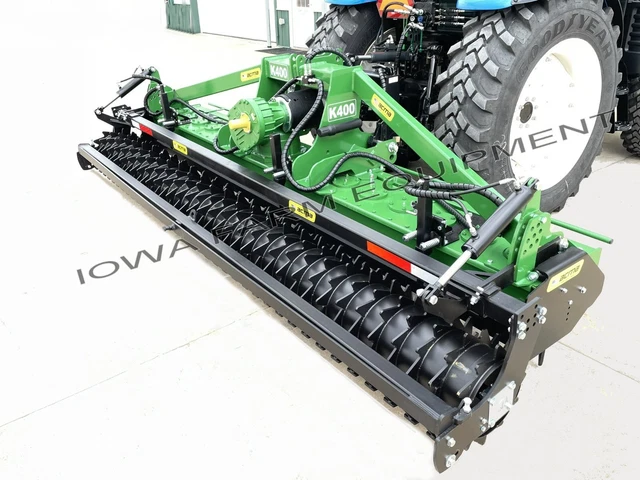 ACMA K350, 12' H-Duty Power Harrow, XW Packer Roller: QH Comp 130-250PTO HP GBox