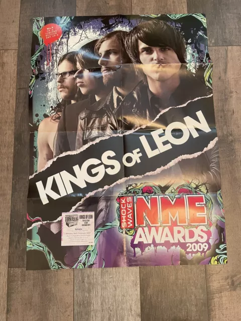 Kings Of Leon NME 2009 Tour Poster 590mm X 830mm + NME Ticket 2007