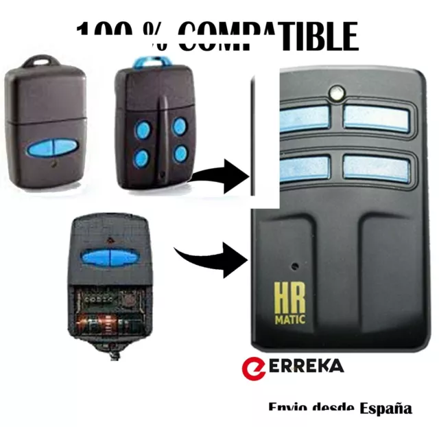 HR2 MD-7 MANDO DE GARAJE COMPATIBLE ERREKA ROLLER matz