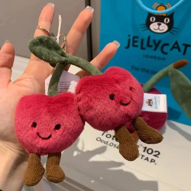 JELLYCAT AMUSEABLES CHERRIES Bag Charm Cherry Keychain BRAND NEW $17.48