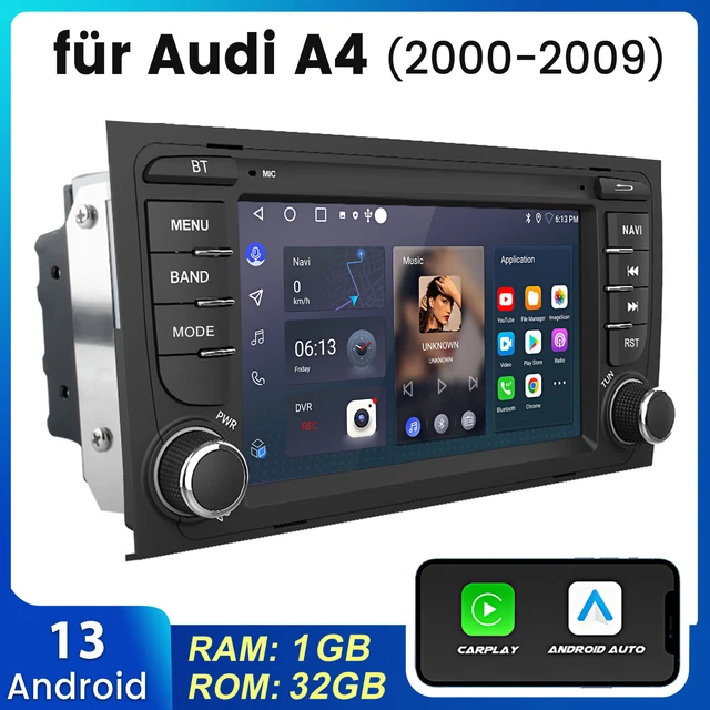 Radio Android 13 Para Audi A4/S4/RS4 B6/B7 (2000-2009) – Pantalla Táctil 9", CarPlay Inalámbrico, Android Auto, GPS | Con Cámara Trasera Y Micrófono