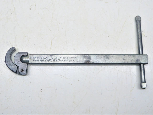 Vintage Ridgid No 1017 Adjustable Telescoping Basin Wrench INV16315