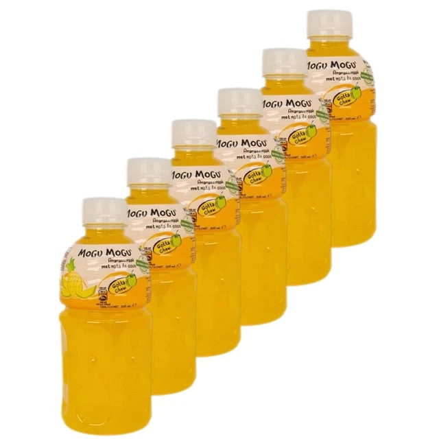 Mogu Mogu - confezione da 6 bevanda ananas ananas Nata de Coco - succo di ananas 320 ml