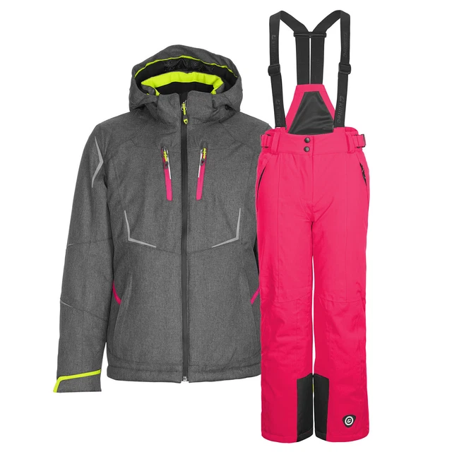 Skianzug Schneeanzug Mädchen 128 140 152 164 176 Skihose rosa Skijacke grau