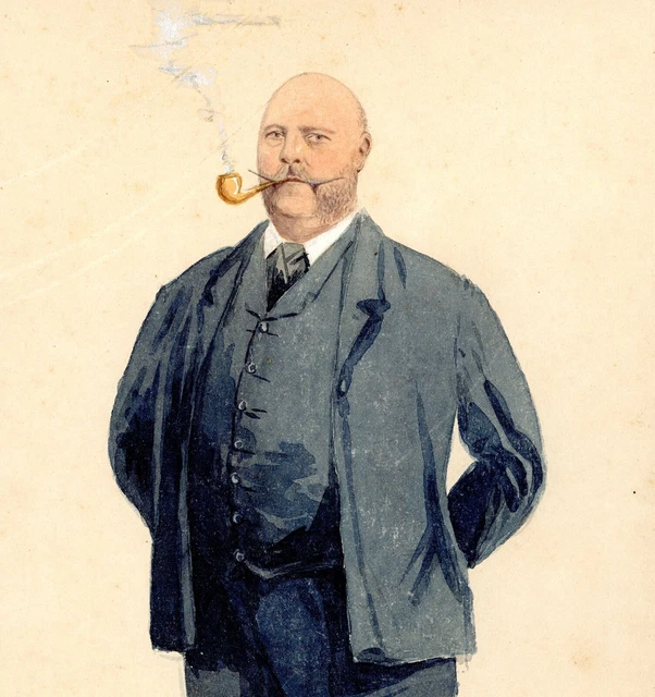 ANTIQUE MILITARY WATERCOLOUR Painting Colonel JN Colthurst The Boss by ...