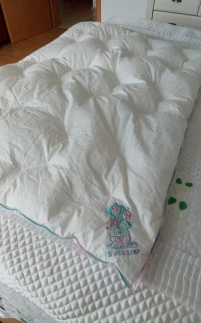 Kinder Baby Steppbett SANDRINO Bettdecke DaunendeckeCa100x135(Paket aus 2Decken)