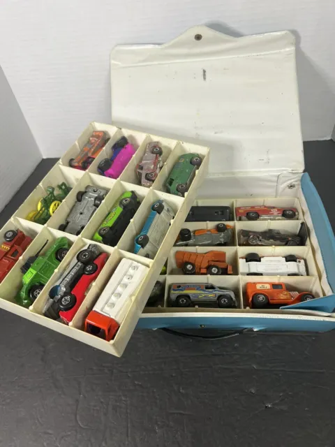 REDLINES Hot Wheels Matchbox Road Champs Diecast Toy Cars Case 1970s Vintage LOT