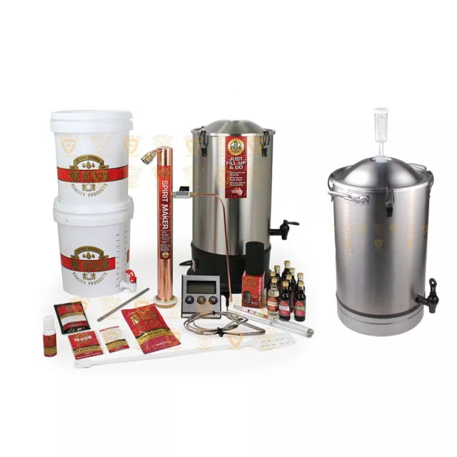 Pure Distilling All In One Spirits Making System w/ 25L SS Fermenter Reflux Kit