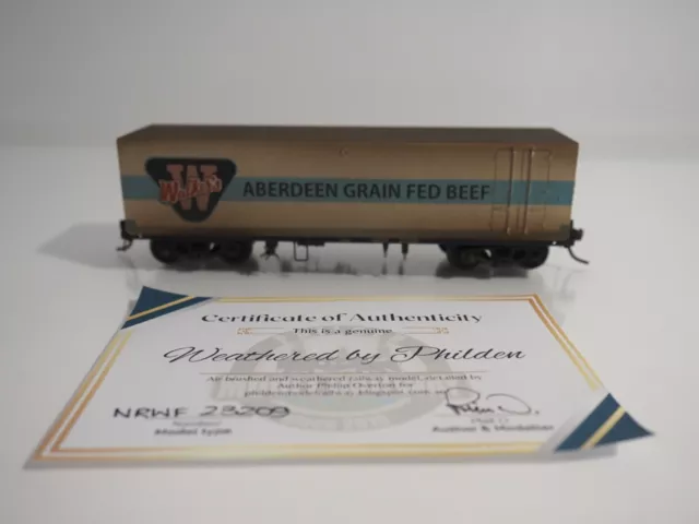 *WEATHERED* HO Scale NRWF 23209 Walkers Meat Wagon - SDS Models NSWGR NSW SRA