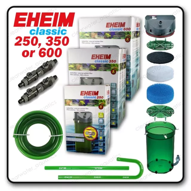 NEW EHEIM Classic 250 350 600 Aquarium EXTERNAL FILTER Fish Tank  2213 2215 2217