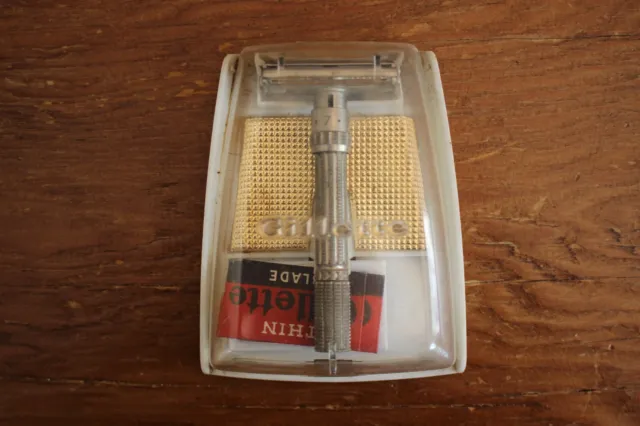 Vintage Gillette Slim Adjustable Safety Razor w/ Box