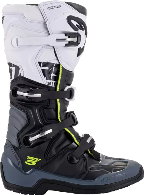 Alpinestars Tech5 Tech 5 MX Stiefel Grau Schwarz Weiß Motocross Enduro Quad 2