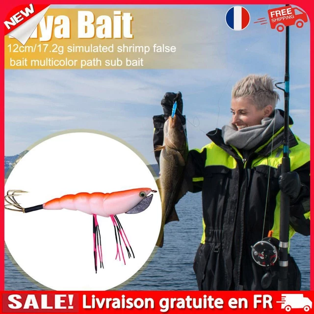 Osmond Nouveau Leurre Artificiel pour Crevettes, Simulation de Crevettes Souples avec Hameçons, Carpe Wobbler pour Matériel de Pêche, Leurre pour Carpe C