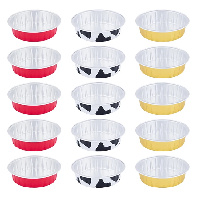 Taza de espuma de aluminio recipiente para pasteles hornear soporte para en forma de lijado