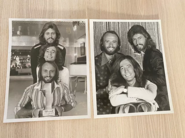 Bee Gees 2 Press Photos 7x9 1978 1979 Barry Maurice Robin Gibb