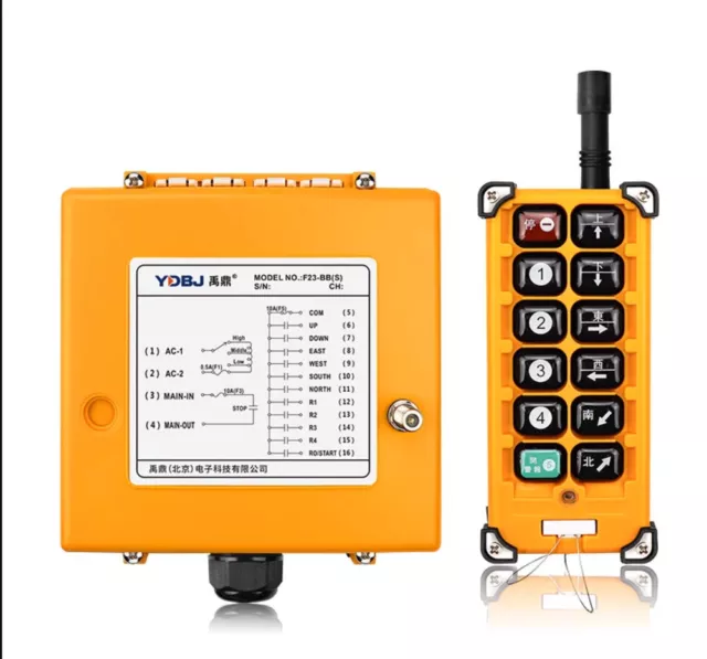 2 Transmitter +1 Receiver F23-BB(S) Industrial Crane wireless Remote Control 12V