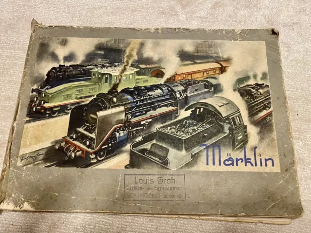 Original Alter Märklin Elektrische Miniatur Tischbahn Spur 00 Katalog von 1930
